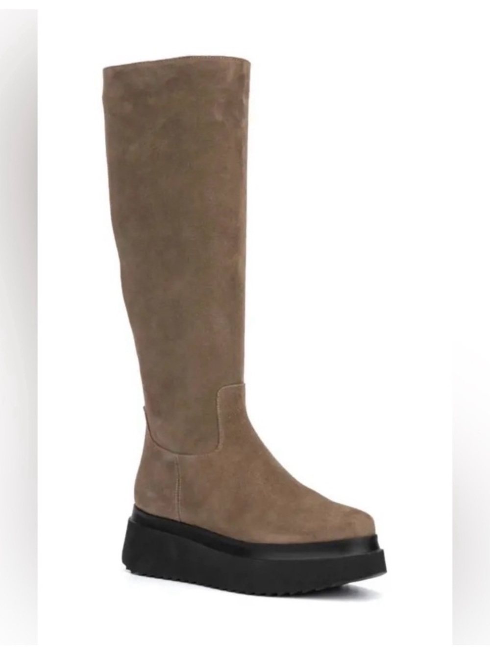 Aquatalia taupe platform boots